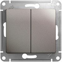 Выключатель без рамки Systeme Electric Glossa 2-кл. платина