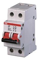 Выключатель нагрузки (мини-рубильник) ABB E202r 2п 125A рычаг красный тип AC