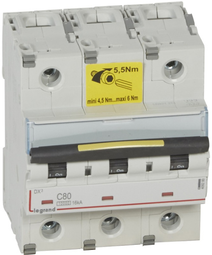 Выключатель автоматический Legrand DX3-E 10000 3п 80А C 16кА