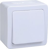 Выключатель кнопочный накладной IEK Гермес Plus ВСк20-1-0-ГПБ 1-кл. IP54 белый