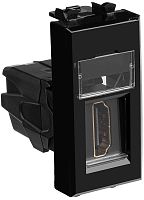 Розетка HDMI модульная DKC Avanti 1-м. 1 мод. черный квадрат