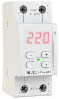 Реле напряжения однофазное цифровое на DIN-рейку Rbuz D2-63 red 63А 50-400В