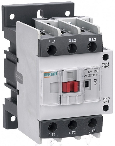 Контактор DEKraft КМ-103 3п 1НО+1НЗ 40А 24В тип АС3 