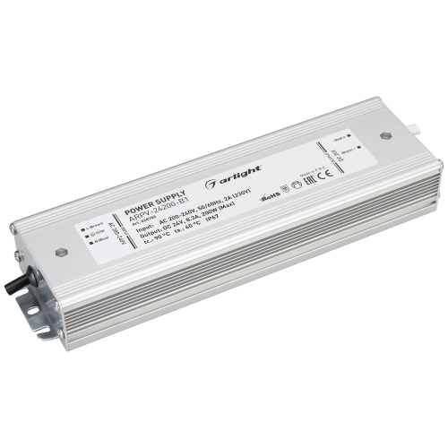 Блок питания для светодиодной ленты Arlight ARPV-24200-B1 (24V, 8,3A, 200W) IP67, Arlight, купить, цена, доставка, безопасность Блок питания для светодиодной ленты Arlight ARPV-24200-B1 (24V, 8,3A, 200W) IP67 Arlight — купить по цене от 8 100 ₽ | ПрофБезопасность