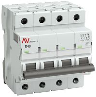 Выключатель автоматический EKF Averes AV-6 4п 40А D 6кА