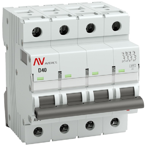 Выключатель автоматический EKF Averes AV-6 4п 40А D 6кА