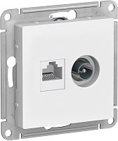 Розетка RJ45+TV Оконечная без рамки Systeme Electric AtlasDesign 2-м. лотос