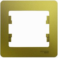 Рамка горизонтальная Systeme Electric Glossa 1-м. фисташковый