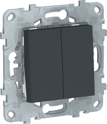 Выключатель без рамки Schneider Electric Unica New 2-кл. антрацит Schneider Electric — купить по цене от 1&nbsp;044 ₽ | ПрофБезопасность