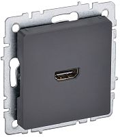Розетка HDMI без рамки IEK Brite РHDMI-0-БрГ 1-м. графит