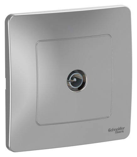 Розетка TV Коннектор с рамкой Systeme Electric Blanca 1-м. алюминий