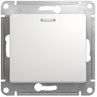 Выключатель с подсветкой без рамки Systeme Electric Glossa 1-кл. белый Systeme Electric — купить по цене от 338 ₽ | ПрофБезопасность