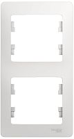 Рамка вертикальная Systeme Electric Glossa 2-м. белый