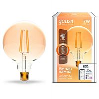 Лампа светодиодная филамент диммируемые Gauss Smart Home Golden G95 Е27 220В 7Вт 2500К Gauss — купить по цене от 1&nbsp;955 ₽ | ПрофБезопасность