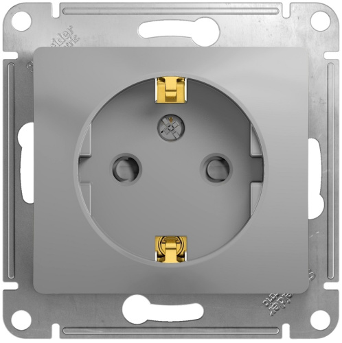 Розетка с заземлением без рамки Systeme Electric Glossa 1-м. шторки алюминий, Systeme Electric, купить, цена, доставка, безопасность Розетка с заземлением без рамки Systeme Electric Glossa 1-м. шторки алюминий Systeme Electric — купить по цене от 468 ₽ | ПрофБезопасность