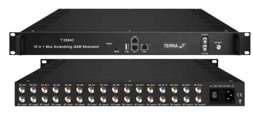 Модулятор T3394C 16xDVB-S/S2 в 16хDVB-C, TERRA, купить, цена, доставка, безопасность Модулятор T3394C 16xDVB-S/S2 в 16хDVB-C TERRA — купить по цене от 136 000 ₽ | ПрофБезопасность