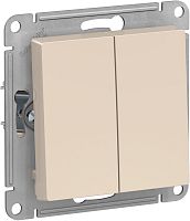 Выключатель без рамки Systeme Electric AtlasDesign 2-кл. бежевый