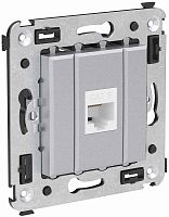 Розетка компьютерная без рамки DKC Avanti 1-м. RJ45 6е закаленная сталь