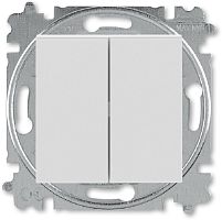 Переключатель без рамки ABB EPJ Levit 2-кл. проходной серый/белый