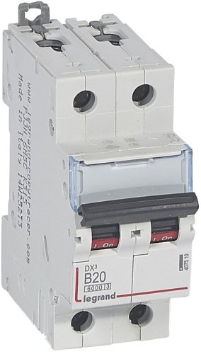 Выключатель автоматический Legrand DX3-E 6000 2п 20А B 10кА