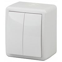 Выключатель накладной Эра Эксперт 2-кл. IP54 белый Б0020675