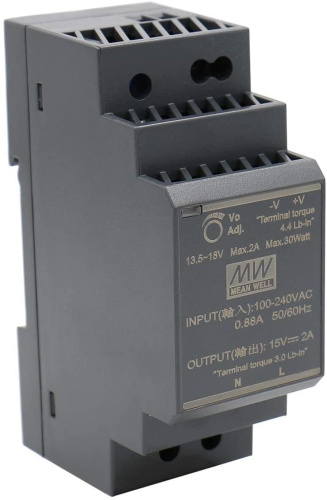 Блок питания домофона Mean Well DR-30-15 PBF MW