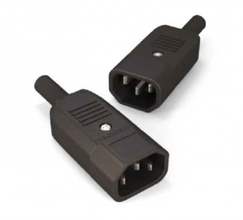 Cетевой штекер на шнур Hyperline IEC 60320 C14 10А 220В 47998