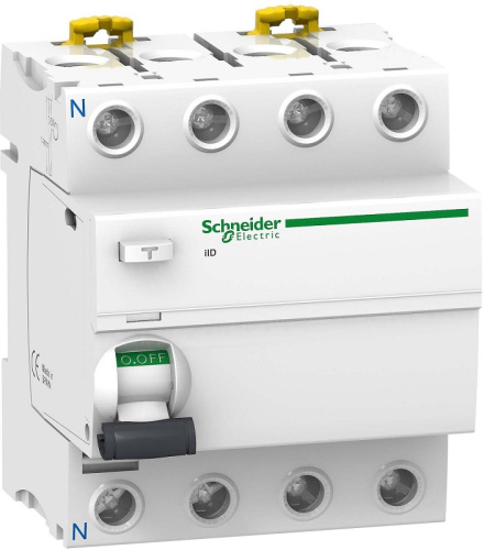 Выключатель дифференциального тока УЗО Schneider Electric Acti9 iID 4п 63А 30мА 6,0кА тип AC 