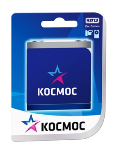 Элемент питания Космос 3R12 1BL (блист.1 шт) плоский квадрат, солевая (батарейка)