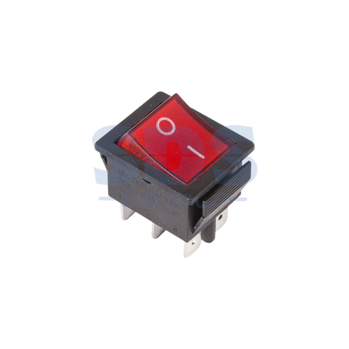 Выключатель клавишный Rexant 250V 15А (6с) ON-ON красный с подсветкой картинка фото 2
