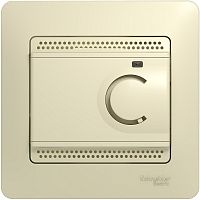 Терморегулятор механический с датчиком с рамкой Systeme Electric Glossa 0С+50С бежевый