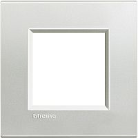 Рамка прямоугольная Legrand BTicino LivingLight 2 мод Серебро 
