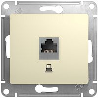 Розетка компьютерная без рамки Systeme Electric Glossa 1-м. RJ45 5e бежевый Systeme Electric — купить по цене от 945 ₽ | ПрофБезопасность