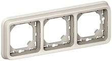 Рамка горизонтальная Legrand Plexo 3-м. с суппортом IP55 белый Legrand — купить по цене от 3&nbsp;040 ₽ | ПрофБезопасность