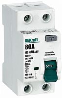 Выключатель дифференциального тока УЗО DeKraft УЗО-03 2п 80А 100мА 6,0кА тип AC 