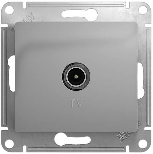 Розетка TV Коннектор без рамки Systeme Electric Glossa 1-м. алюминий Systeme Electric — купить по цене от 447 ₽ | ПрофБезопасность