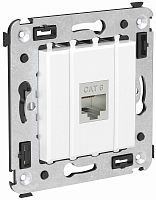 Розетка компьютерная экранированная без рамки DKC Avanti 1-м. RJ45 6е белое облако