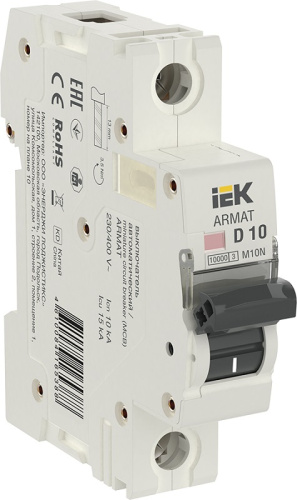 Выключатель автоматический IEK ARMAT M10N 1п 10А D 10кА