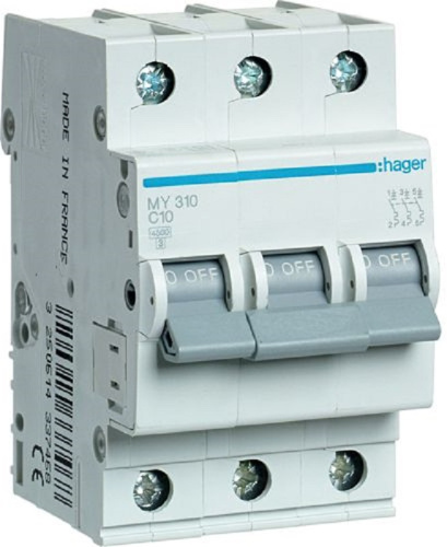 Выключатель автоматический Hager 3п 40A C 4.5кА 