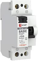 Выключатель дифференциального тока УЗО EKF Basic ВДТ-40 2п 63А 30мА 4,5,кА тип AC
