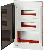 Бокс пластиковый со слаботочным отсеком ЭРА MultiBox bs-24f IP40 черная дверца