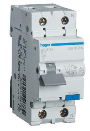 Автомат дифференциального тока АВДТ Hager 2п 32А 30мА 4,5кА C тип AC картинка фото 2