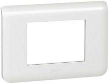 Рамка горизонтальная Legrand Mosaic 3 мод. белый