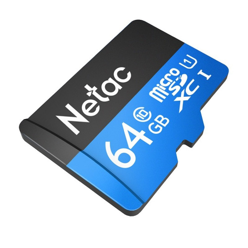 Карта памяти MicroSDXC Netac P500 64Gb + адаптер NT02P500STN-064G-R
