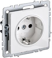 Розетка с заземлением без рамки IEK Brite РС11-1-0-БрБ 1-м. белый