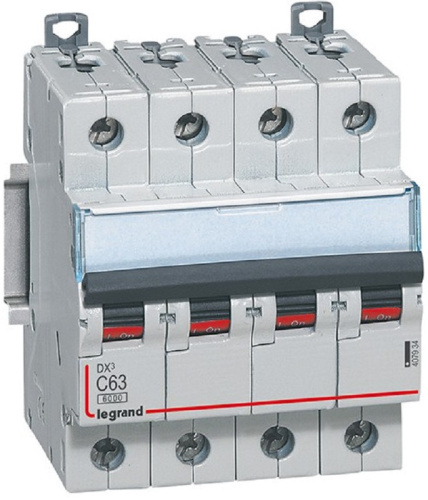 Выключатель автоматический Legrand DX3-E 6000 4п 63А C 6кА