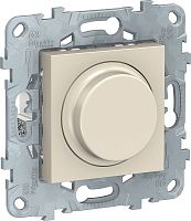Светорегулятор поворотно-нажимной без рамки Schneider Electric Unica New 5-200Вт бежевый