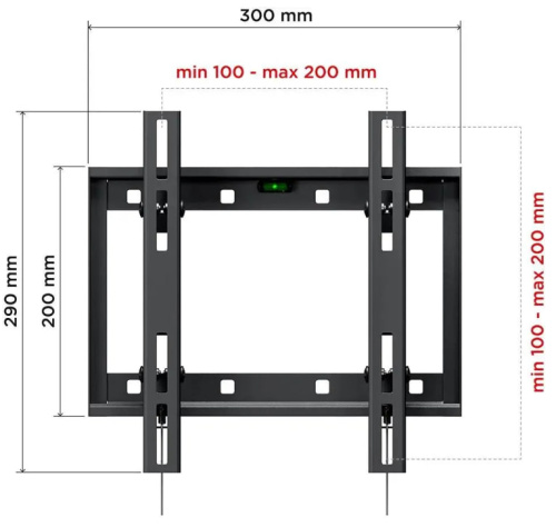 Кронштейн для ТВ Holder LCD-T2609-B 22"-47" наклонный фото 6