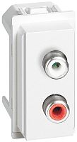 Розетка аудио RCA модульная Legrand BTicino Living Now 1-м. 1 мод. белый