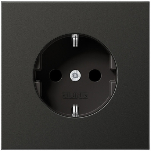 Розетка с заземлением без рамки Jung LS990 metal 1-м. антрацит, Jung, купить, цена, доставка, безопасность Розетка с заземлением без рамки Jung LS990 metal 1-м. антрацит Jung — купить по цене от 6 924 ₽ | ПрофБезопасность